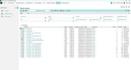 Lantek MES Inventory